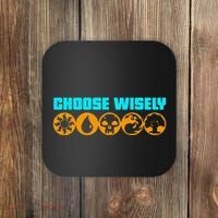Choose Wisely Gamer M.A.N.A Symbols Gathering Magic Coaster thumb 0