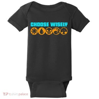 Choose Wisely Gamer M.A.N.A Symbols Gathering Magic Baby Bodysuit