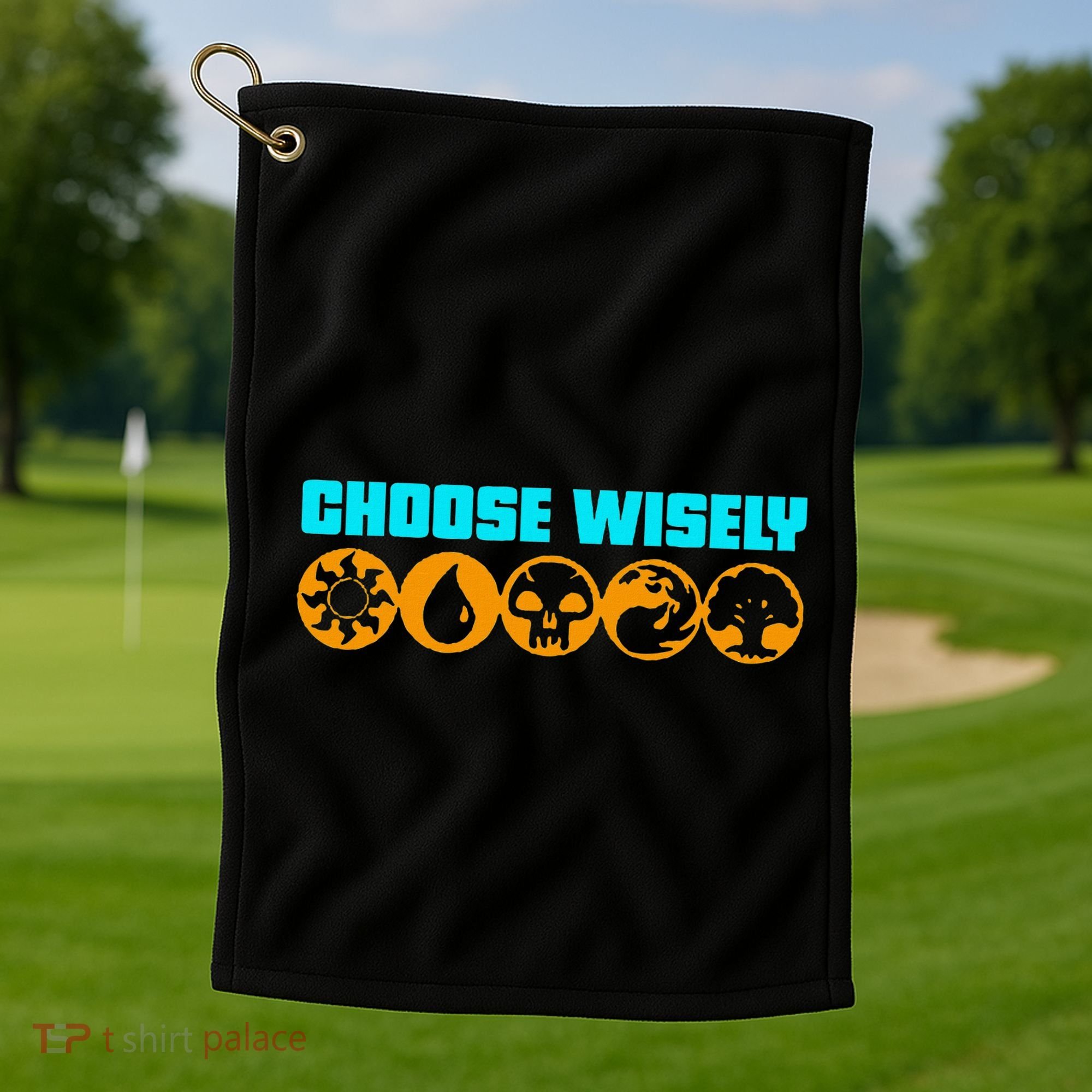 Choose Wisely Gamer M.A.N.A Symbols Gathering Magic Golf Towel