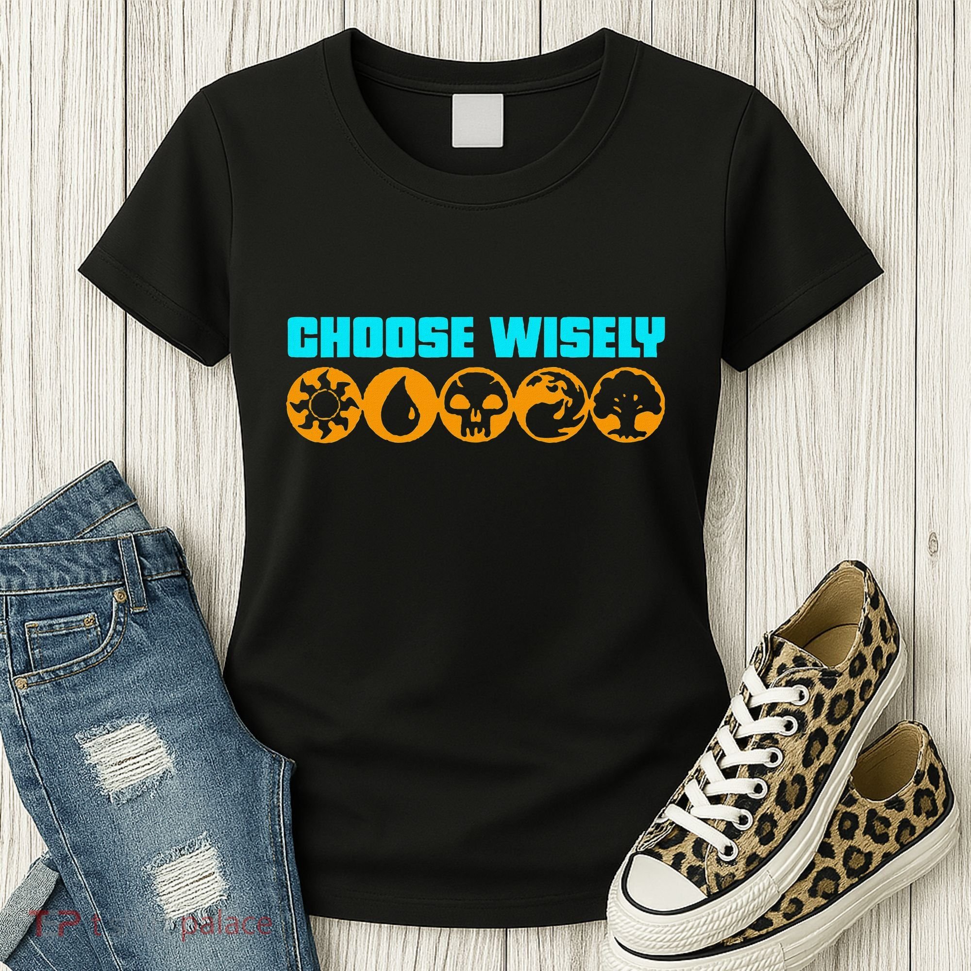 Choose Wisely Gamer M.A.N.A Symbols Gathering Magic Women's T-Shirt