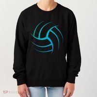 Cute White Graphic Art Volleyball Unique Meaningful Gift Women's Sweatshirt thumb 0