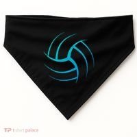 Cute White Graphic Art Volleyball Unique Meaningful Gift USA-Made Doggie Bandana thumb 0