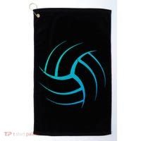 Cute White Graphic Art Volleyball Unique Meaningful Gift Golf Towel thumb 0