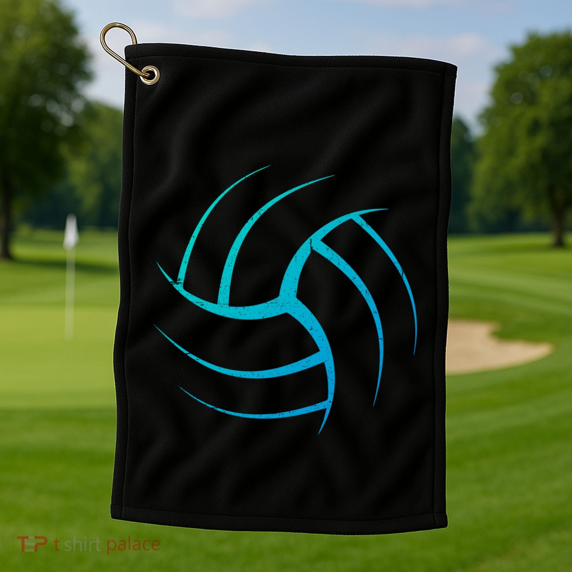 Cute White Graphic Art Volleyball Unique Meaningful Gift Golf Towel