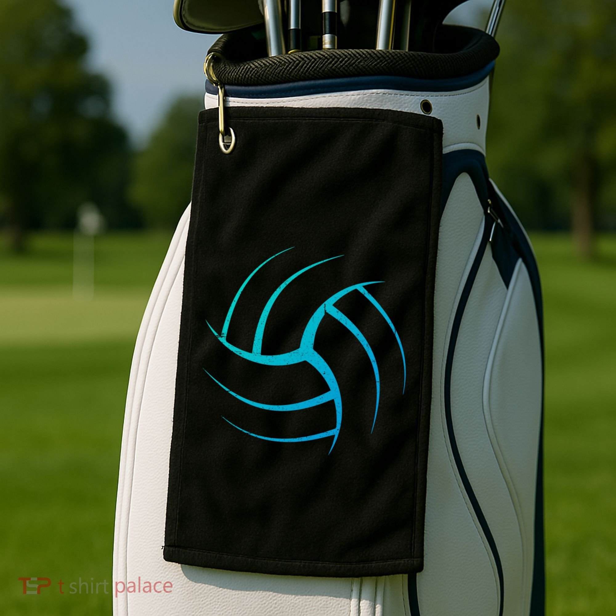 Cute White Graphic Art Volleyball Unique Meaningful Gift Golf Towel