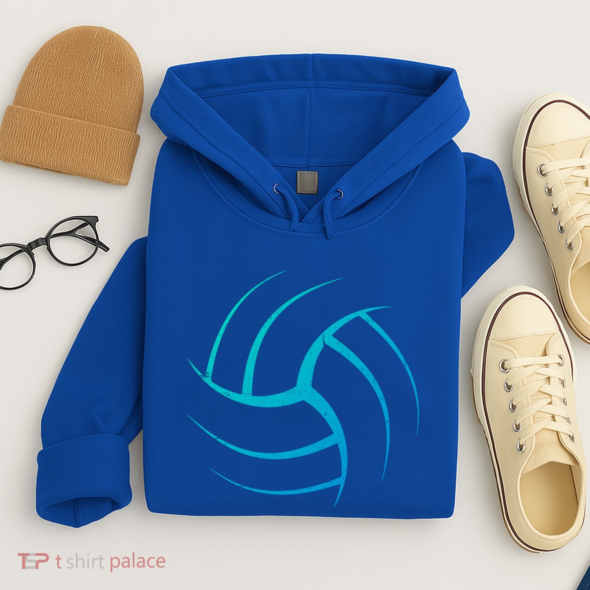 Cute White Graphic Art Volleyball Unique Meaningful Gift Hoodie