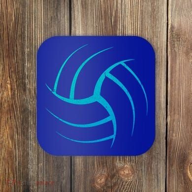 Cute White Graphic Art Volleyball Unique Meaningful Gift Coaster