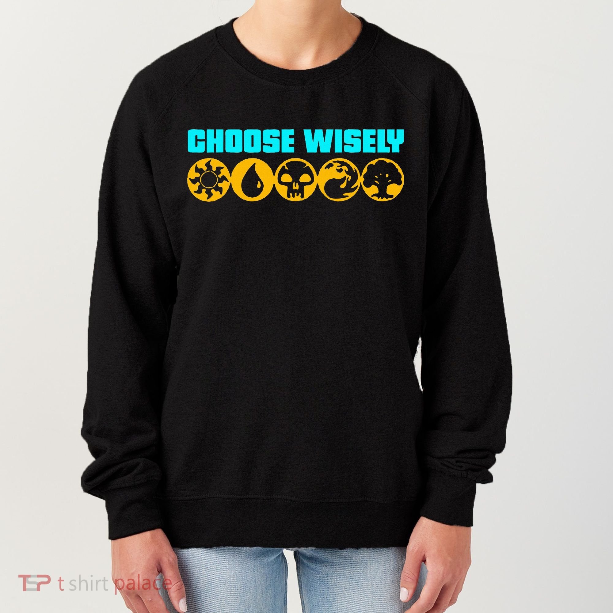 Choose Wisely Gamer Mana Symbols Gathering Magic Women's Sweatshirt
