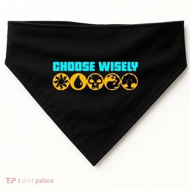 Choose Wisely Gamer Mana Symbols Gathering Magic USA-Made Doggie Bandana
