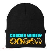 Choose Wisely Gamer Mana Symbols Gathering Magic Beanie thumb 0