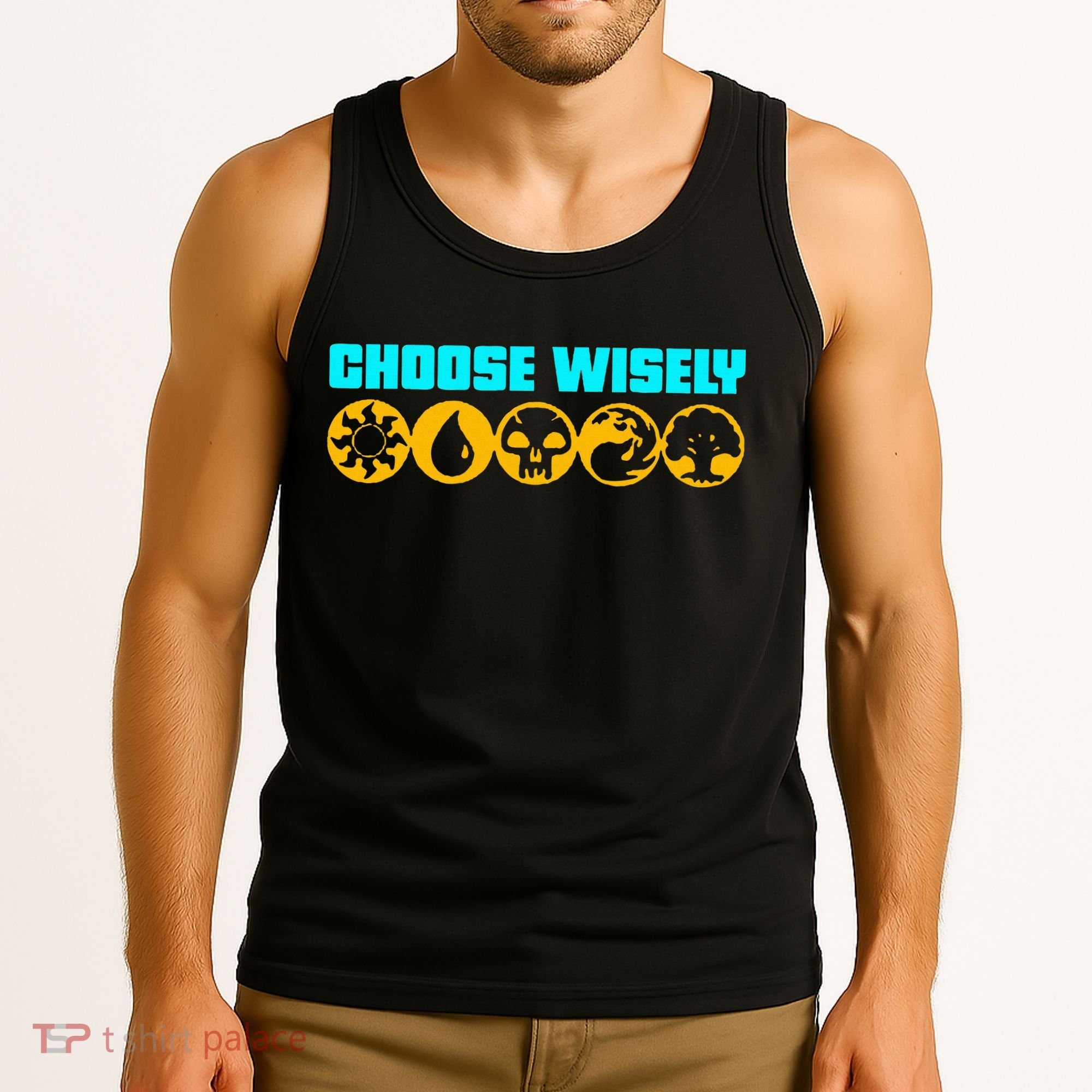 Choose Wisely Gamer Mana Symbols Gathering Magic Tank Top