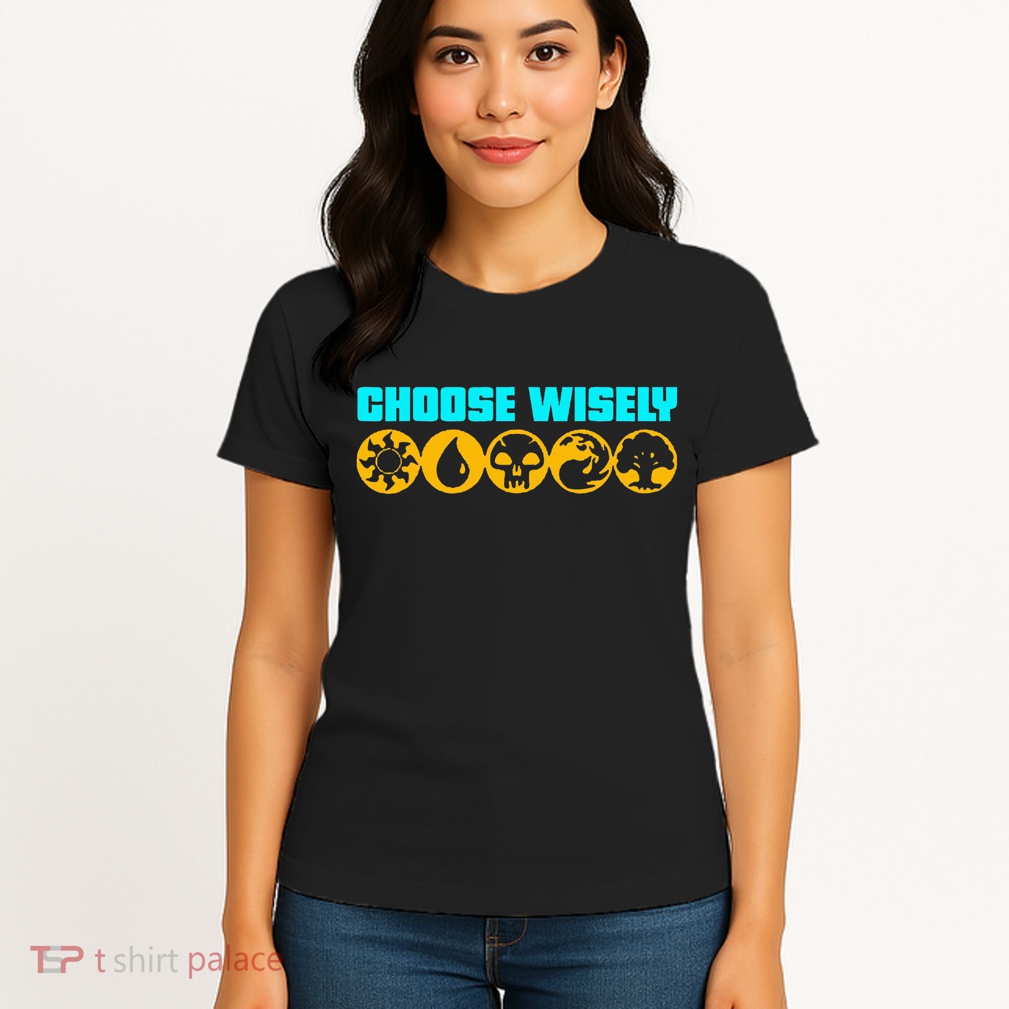 Choose Wisely Gamer Mana Symbols Gathering Magic Women's T-Shirt