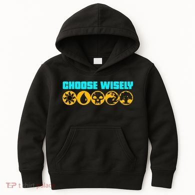 Choose Wisely Gamer Mana Symbols Gathering Magic Kids Hoodie