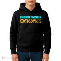 Choose Wisely Gamer Mana Symbols Gathering Magic Kids Hoodie thumb 4