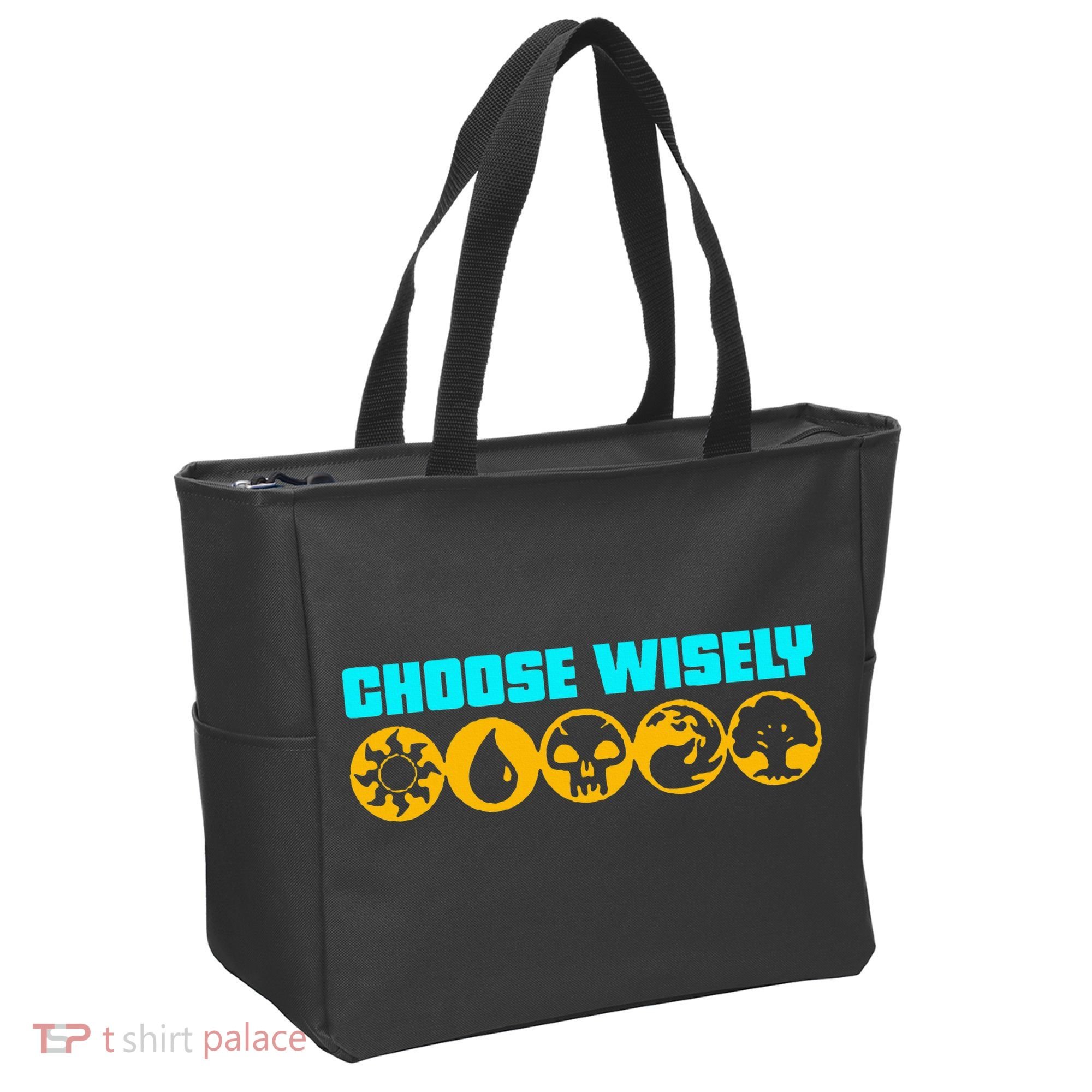 Choose Wisely Gamer Mana Symbols Gathering Magic Tote Bag