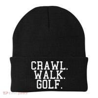 Crawl Walk Golf Funny Sports Golfing Golfer Beanie thumb 0