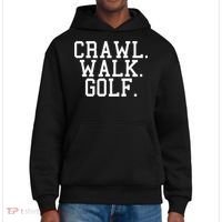 Crawl Walk Golf Funny Sports Golfing Golfer District V.I.T. Heavyweight Hoodie thumb 0
