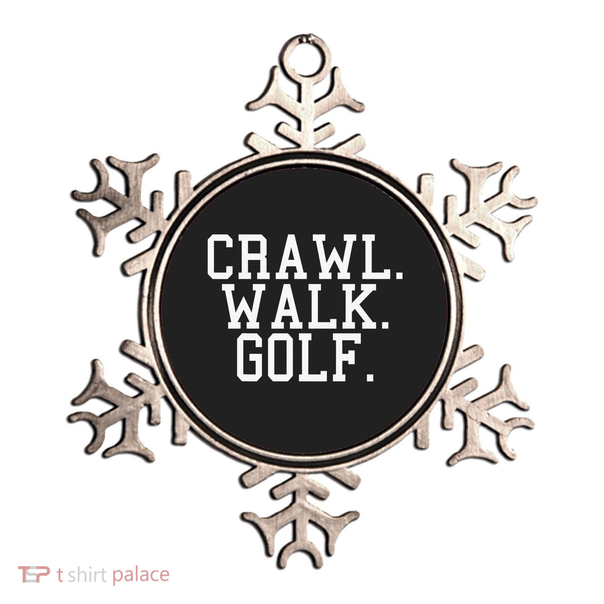 Crawl Walk Golf Funny Sports Golfing Golfer Ornament