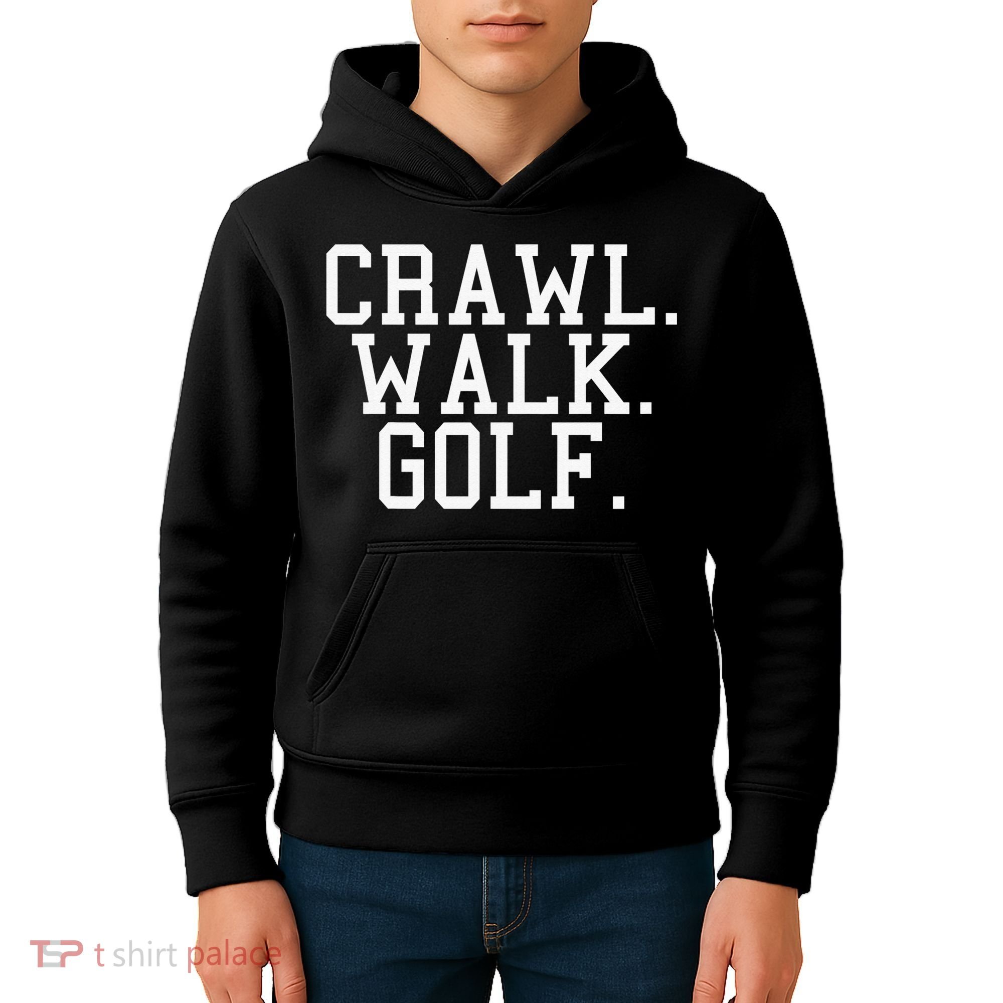 Crawl Walk Golf Funny Sports Golfing Golfer Kids Hoodie