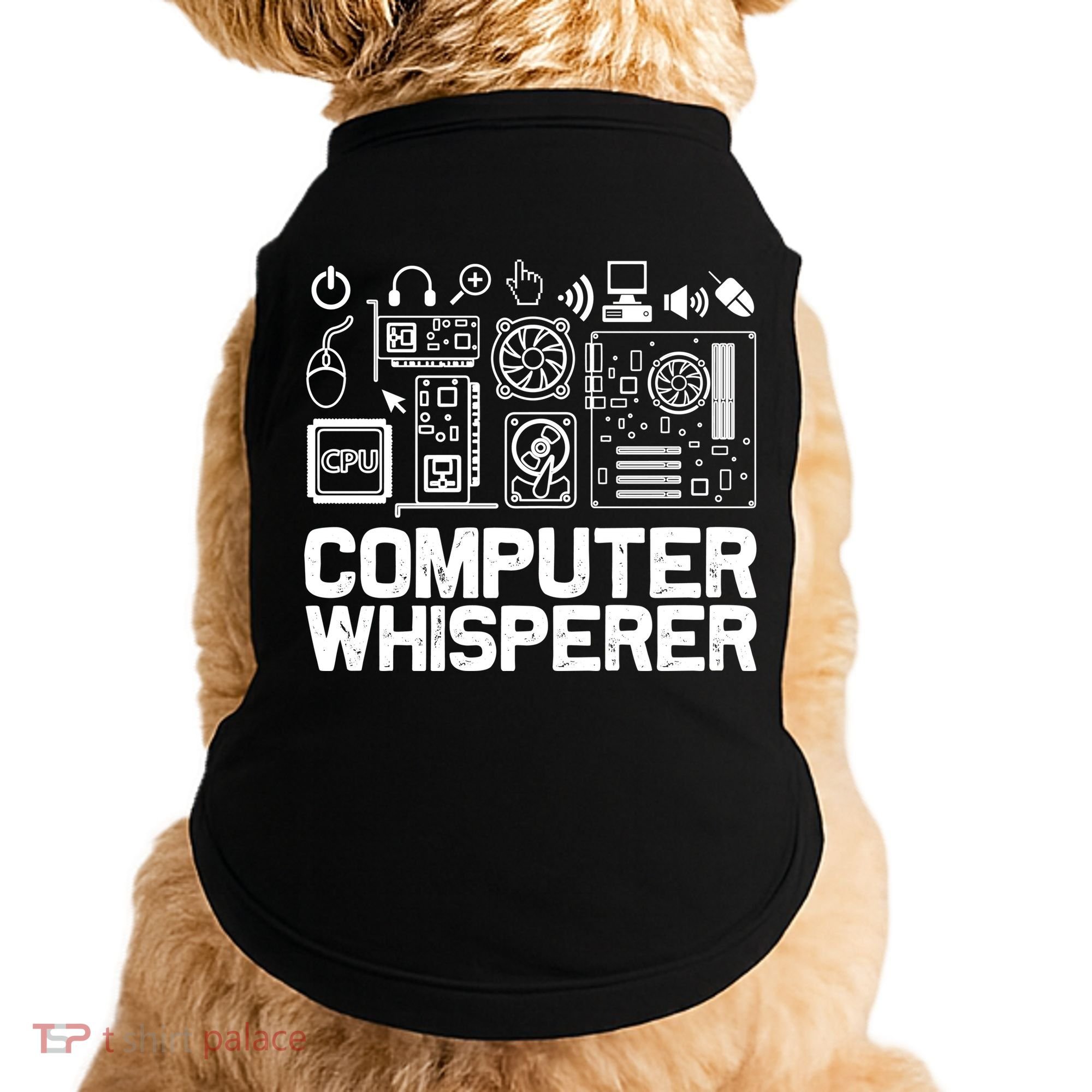 Computer Whisperer Gift It Nerds Geek Great Gift Doggie Tank