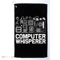 Computer Whisperer Gift It Nerds Geek Great Gift Golf Towel thumb 0