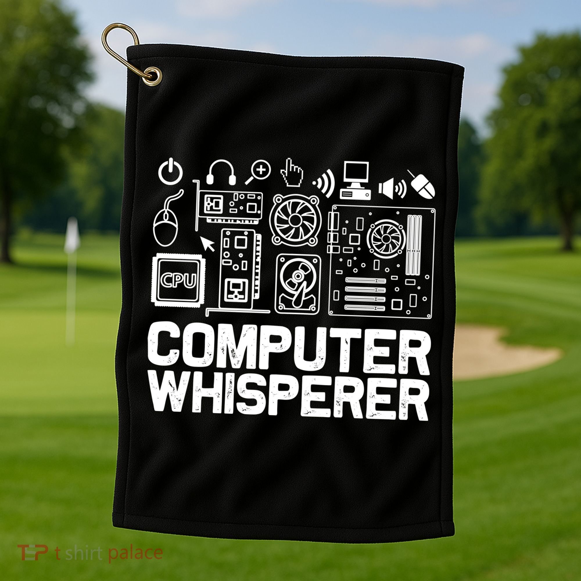 Computer Whisperer Gift It Nerds Geek Great Gift Golf Towel