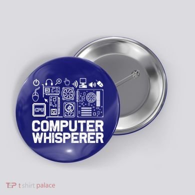 Computer Whisperer Gift It Nerds Geek Great Gift Button