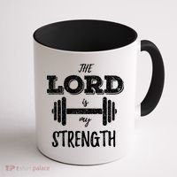 Christian Workout Gym Lord Is My Strength Coffee Mug thumb 1