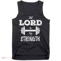 Christian Workout Gym Lord Is My Strength Tank Top thumb 0