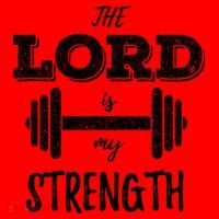 Christian Workout Gym Lord Is My Strength Santa Hat thumb 1