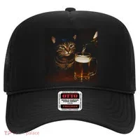 Cat Wearing Hat Getting Beer Poured Unimpressed Tabby Hat thumb 0