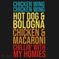Chicken Wing Hot Dog Macaroni and Chilin With My Homies Women's Hoodie thumb 2