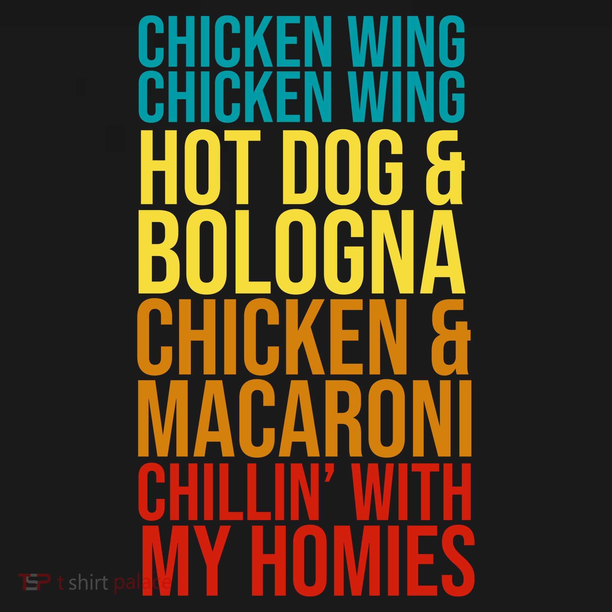 Chicken Wing Hot Dog Macaroni and Chilin With My Homies Women's Hoodie