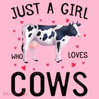Cow With Hearts Graphic Just A Girl Who Loves Cows Gift Coaster thumb 2