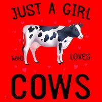 Cow With Hearts Graphic Just A Girl Who Loves Cows Gift Santa Hat thumb 1