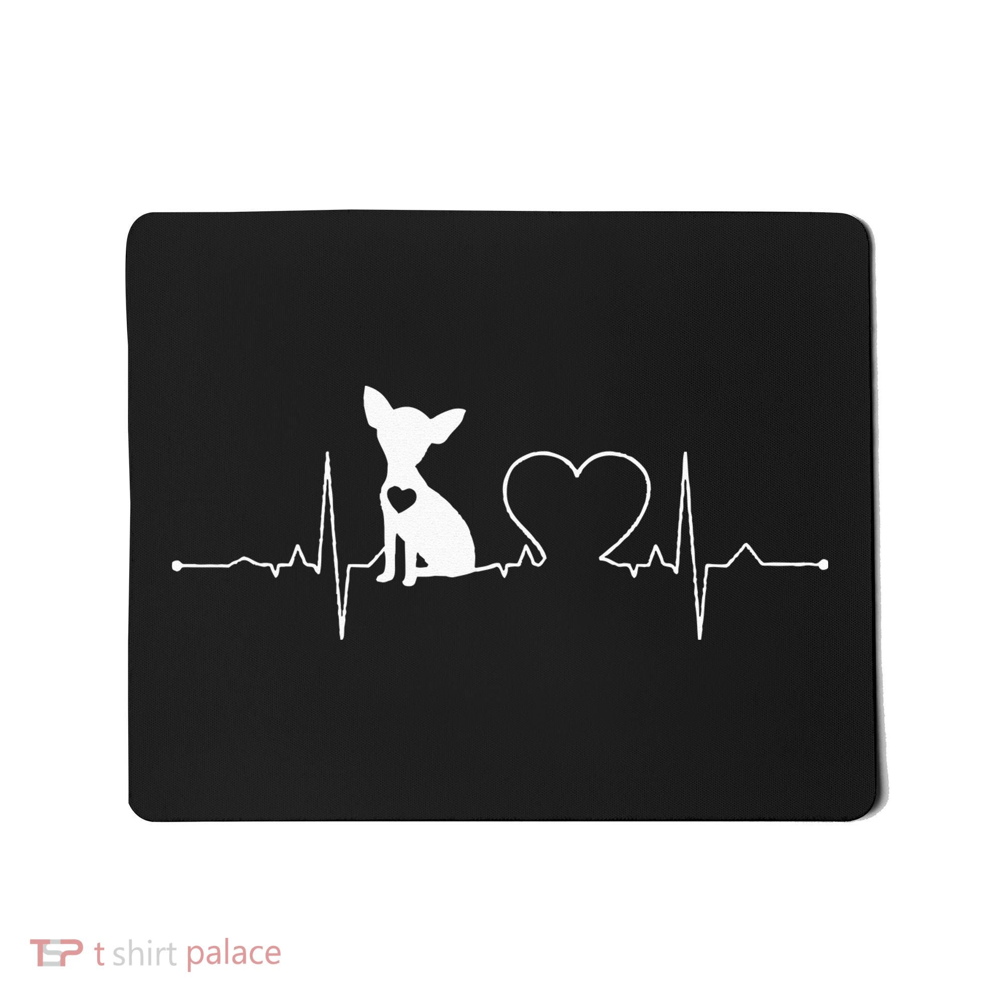 Chihuahua with Heartbeat - Chihuahua Mousepad