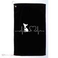 Chihuahua with Heartbeat - Chihuahua Golf Towel thumb 0