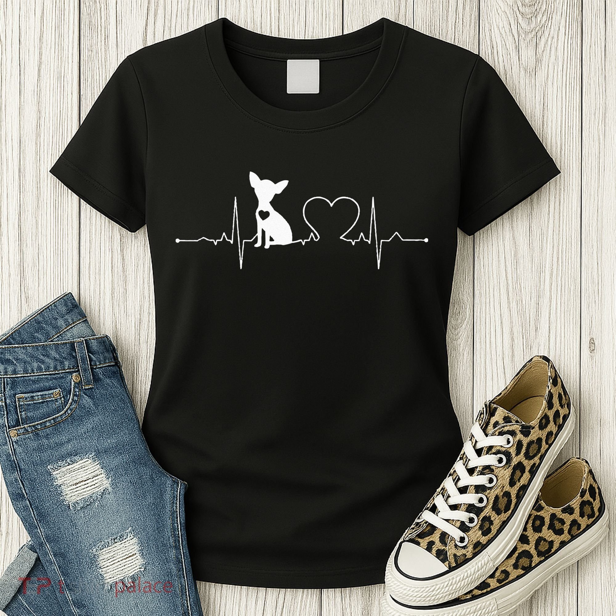 Chihuahua with Heartbeat - Chihuahua Women's T-Shirt