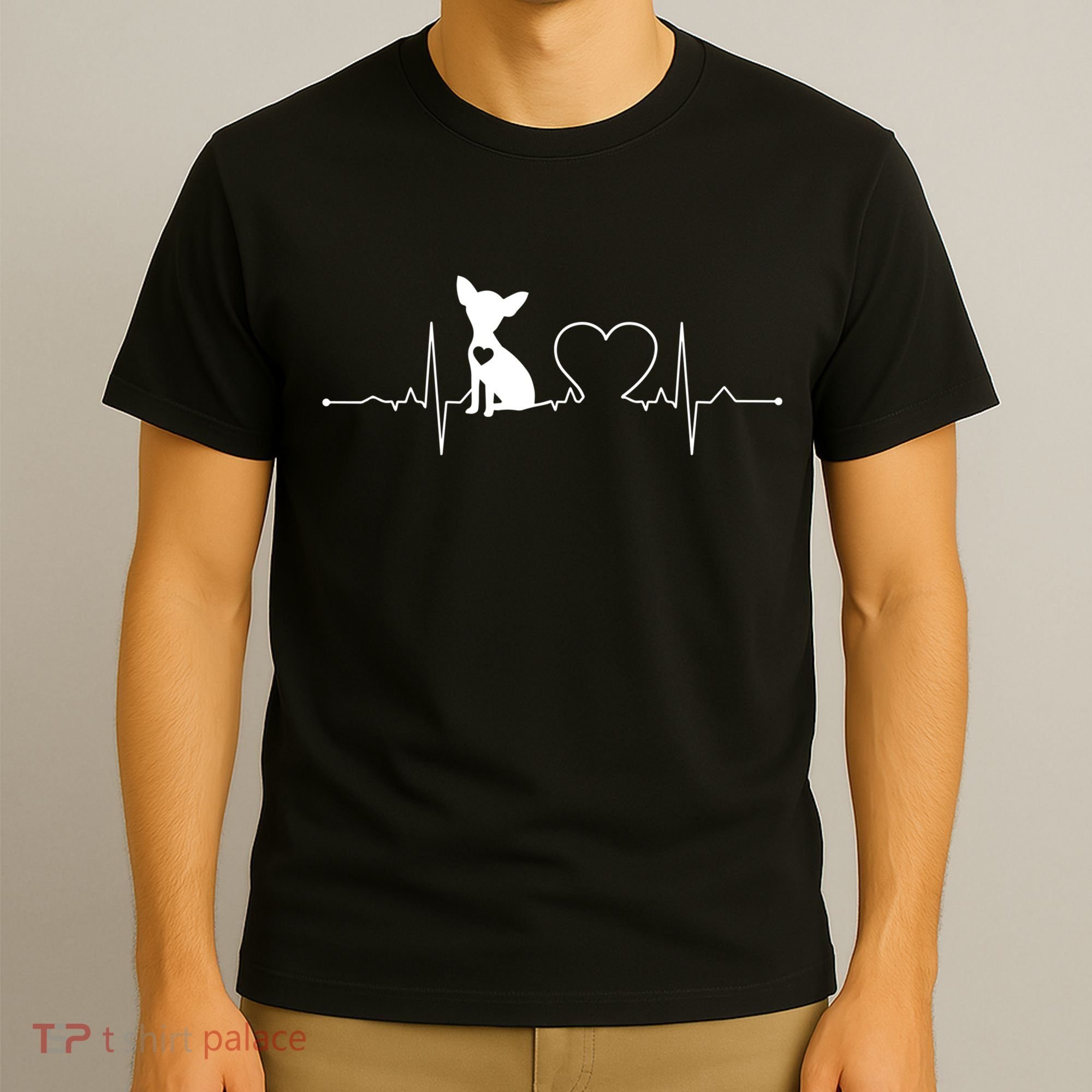 Chihuahua With Heartbeat Great Gift Chihuahua Cool Gift T-Shirt