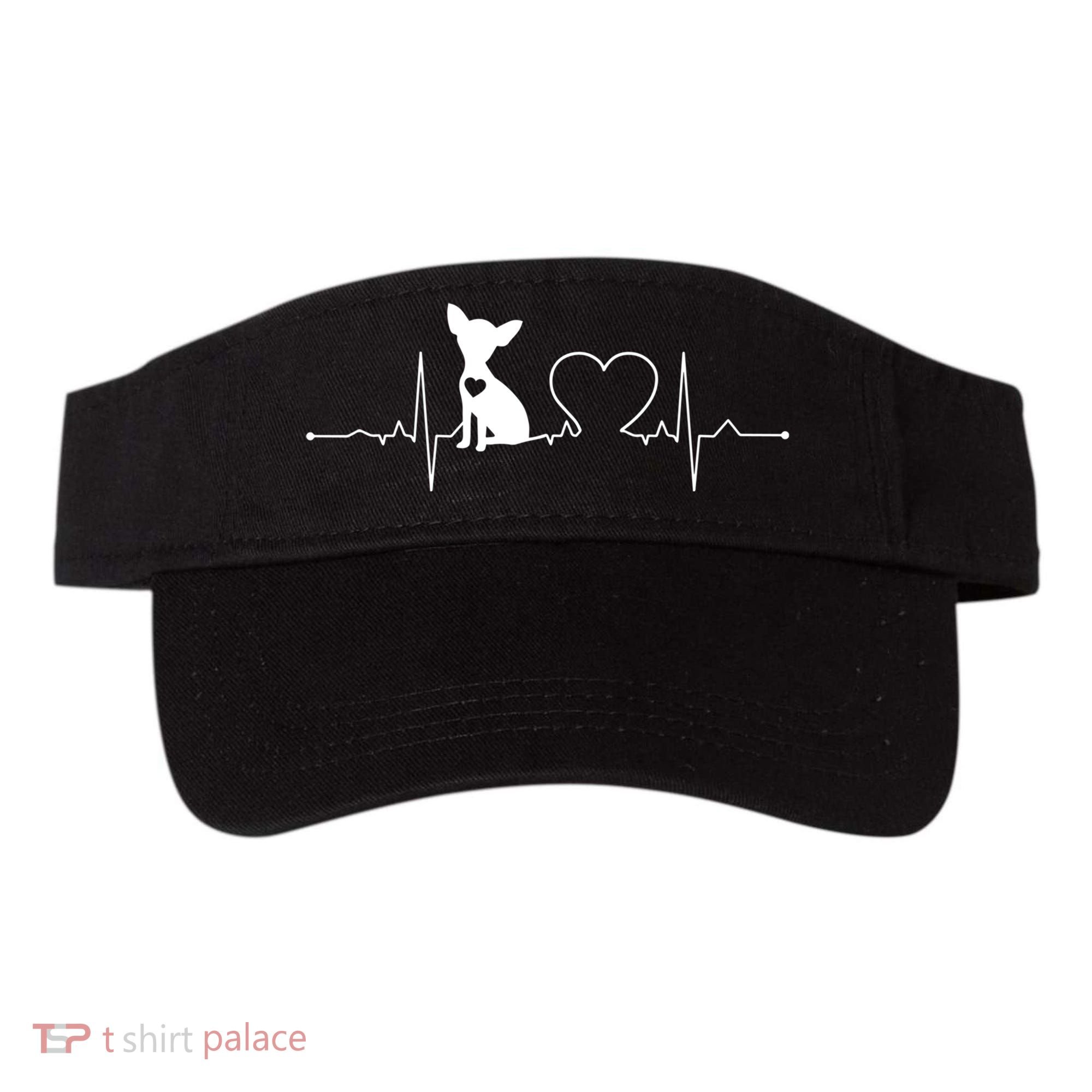 Chihuahua With Heartbeat Great Gift Chihuahua Cool Gift Visor