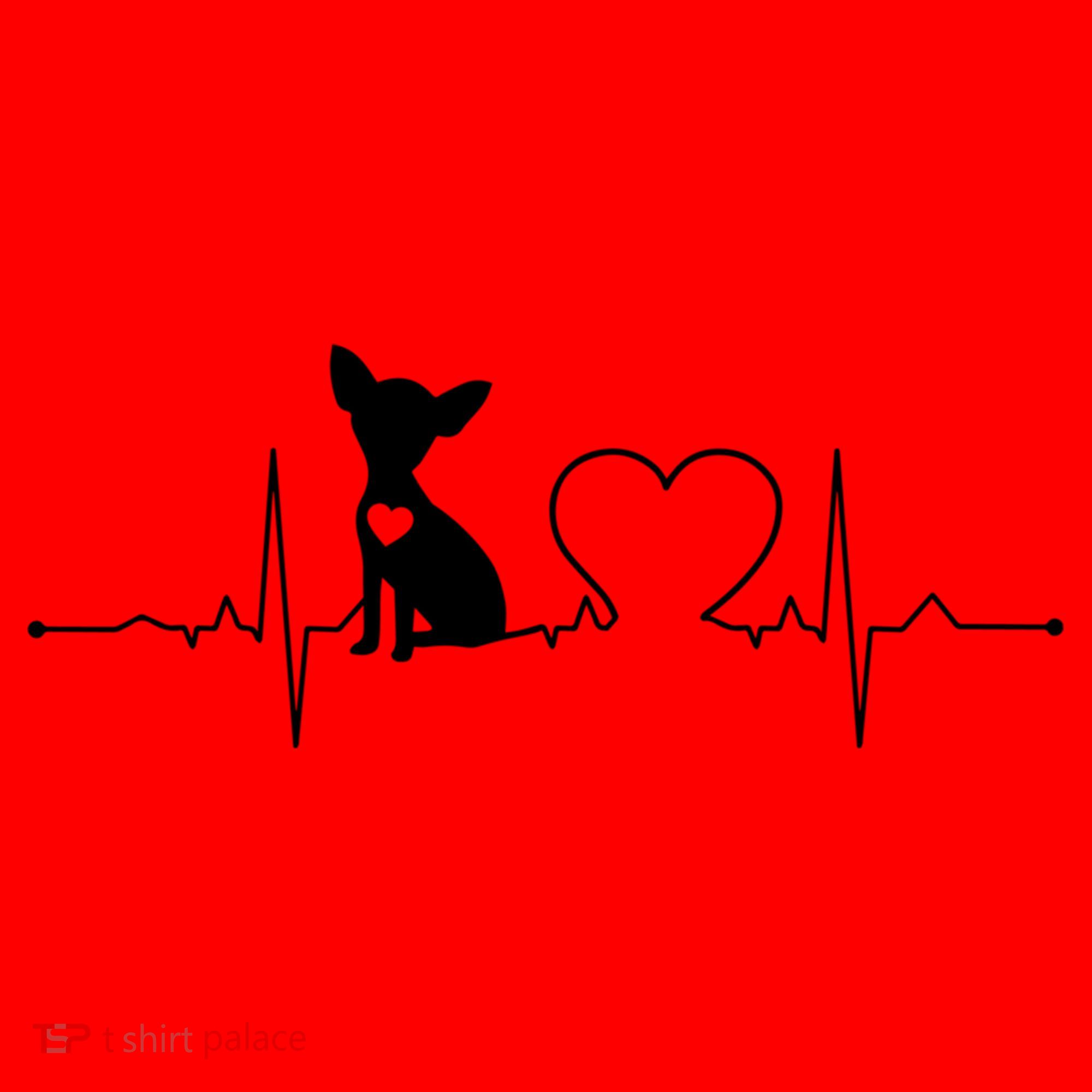 Chihuahua With Heartbeat Great Gift Chihuahua Cool Gift Santa Hat