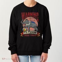 Carnival Warning Its A Circus Here Today Elephant Circus Women's Sweatshirt thumb 0
