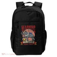 Carnival Warning Its A Circus Here Today Elephant Circus Backpack thumb 0