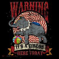 Carnival Warning Its A Circus Here Today Elephant Circus Mousepad thumb 1