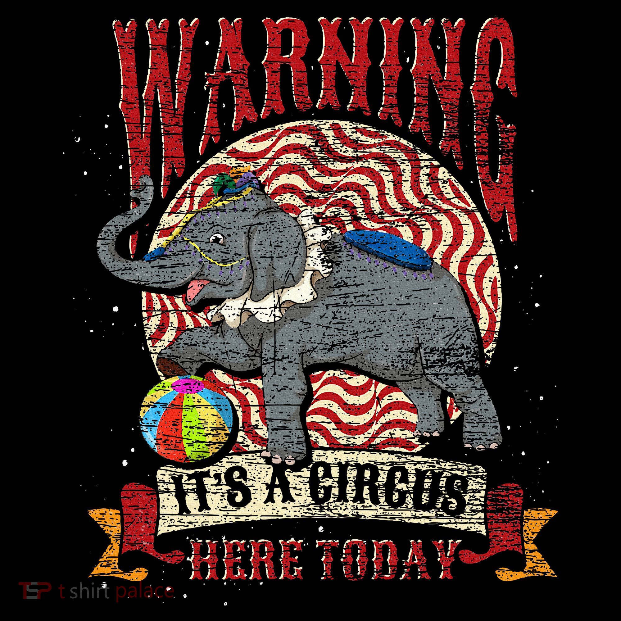 Carnival Warning Its A Circus Here Today Elephant Circus Mousepad