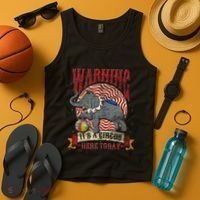 Carnival Warning Its A Circus Here Today Elephant Circus Tank Top thumb 4