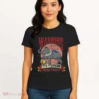 Carnival Warning Its A Circus Here Today Elephant Circus Women's T-Shirt thumb 4