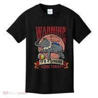 Carnival Warning Its A Circus Here Today Elephant Circus Kids T-Shirt thumb 0