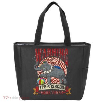 Carnival Warning Its A Circus Here Today Elephant Circus Tote Bag
