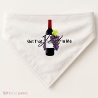 Classy Wine In Me Got That Josh In Me Funny USA-Made Doggie Bandana thumb 0